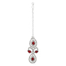 Etnico Silver Plated Stylish Design Crystal Diamond Necklace & Earrings Jewellery Set for Women (IJ396ZM)