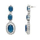 Etnico Silver Plated Stylish Design Crystal Diamond Necklace With Earrings & Maang Tikka Jewellery Set for Women (IJ397ZMO)