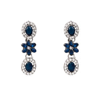 Etnico Silver Plated Traditional Stone Design Necklace Set with Earrings & Maang Tika for Women (IJ398ZBl)