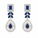 Etnico Silver Plated Elegant Leaf Motif Necklace Set with Earrings & Maang Tika for Women (IJ402ZMo)