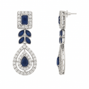 Etnico Silver Plated Elegant Leaf Motif Necklace Set with Earrings & Maang Tika for Women (IJ402ZMo)