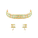 Etnico Gold Plated Traditional Kundan Pearl Choker Necklace Jewellery Set For Women And Girls (K7209) (Mint)
