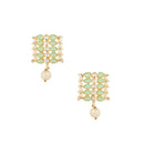 Etnico Gold Plated Traditional Kundan Pearl Choker Necklace Jewellery Set For Women And Girls (K7209) (Mint)