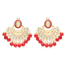 Etnico Gold Plated Traditional Kundan & Pearls Choker Necklace Set Gift for Women & Girls(K7228R)