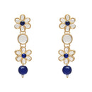 Etnico Gold Plated Traditional Kundan Choker Necklace & Earring Ethnic Jewellery Set Gift for Women & Girls(K7229Bl)