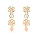 Etnico Gold Plated Traditional Kundan & Pearls Choker Necklace & Earring Ethnic Jewellery Set for Women & Girls(K7229Pe)