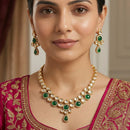Knigght Angel Traditional Kundan Stone Necklace Set