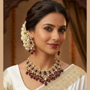 Knigght Angel Traditional Kundan Stone Pearl And Beads Necklace Set