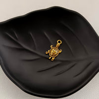 Kriaa Gold Oxidised Turtle Charms Pendants DIY for Necklace Bracelet Jewelry Making and Crafting