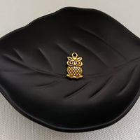 Kriaa Gold Oxidised Owl Charms Pendants DIY for Necklace Bracelet Jewelry Making and Crafting