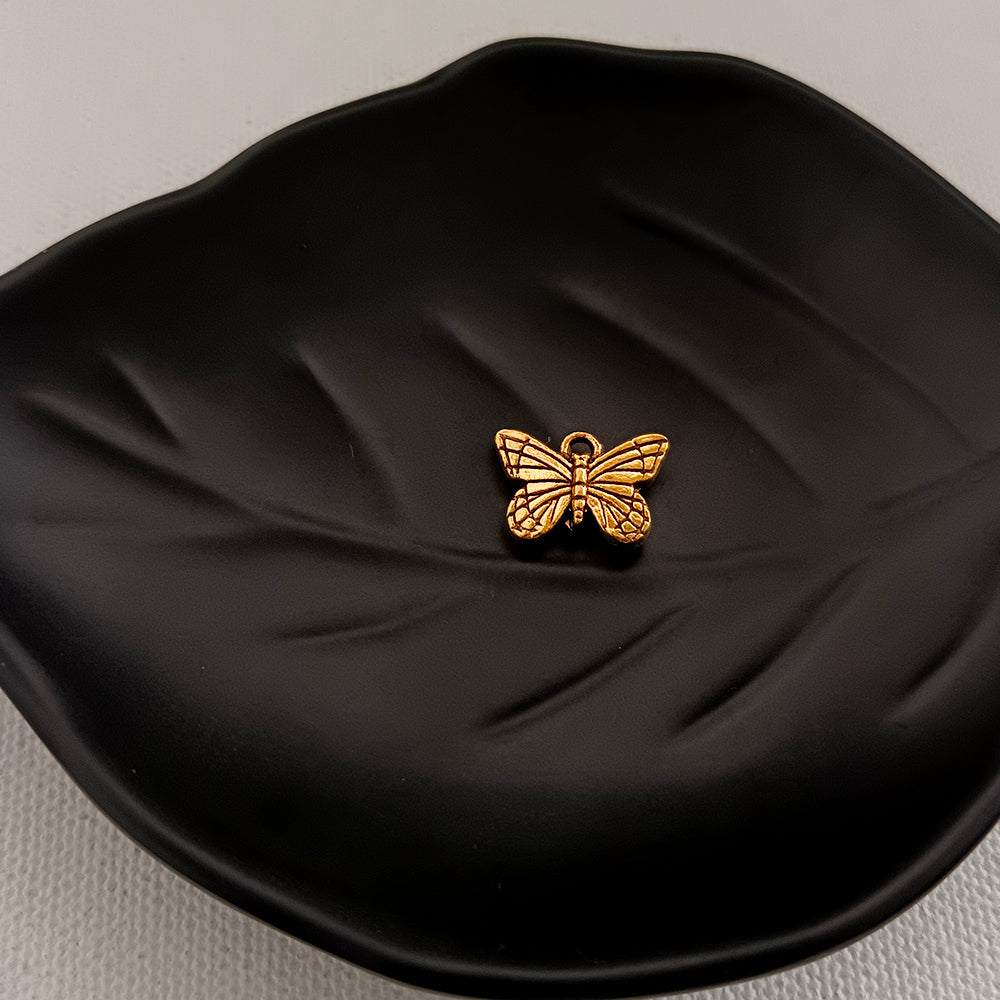 Kriaa Gold Oxidised Butterfly Charms Pendants DIY for Necklace Bracelet Jewelry Making and Crafting