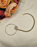 LAFZ  Teardrop Medallion Nath with Layered Chain - KDNT6
