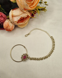 LAFZ  Heritage Oval Cabochon Nose Ring - KDNT8