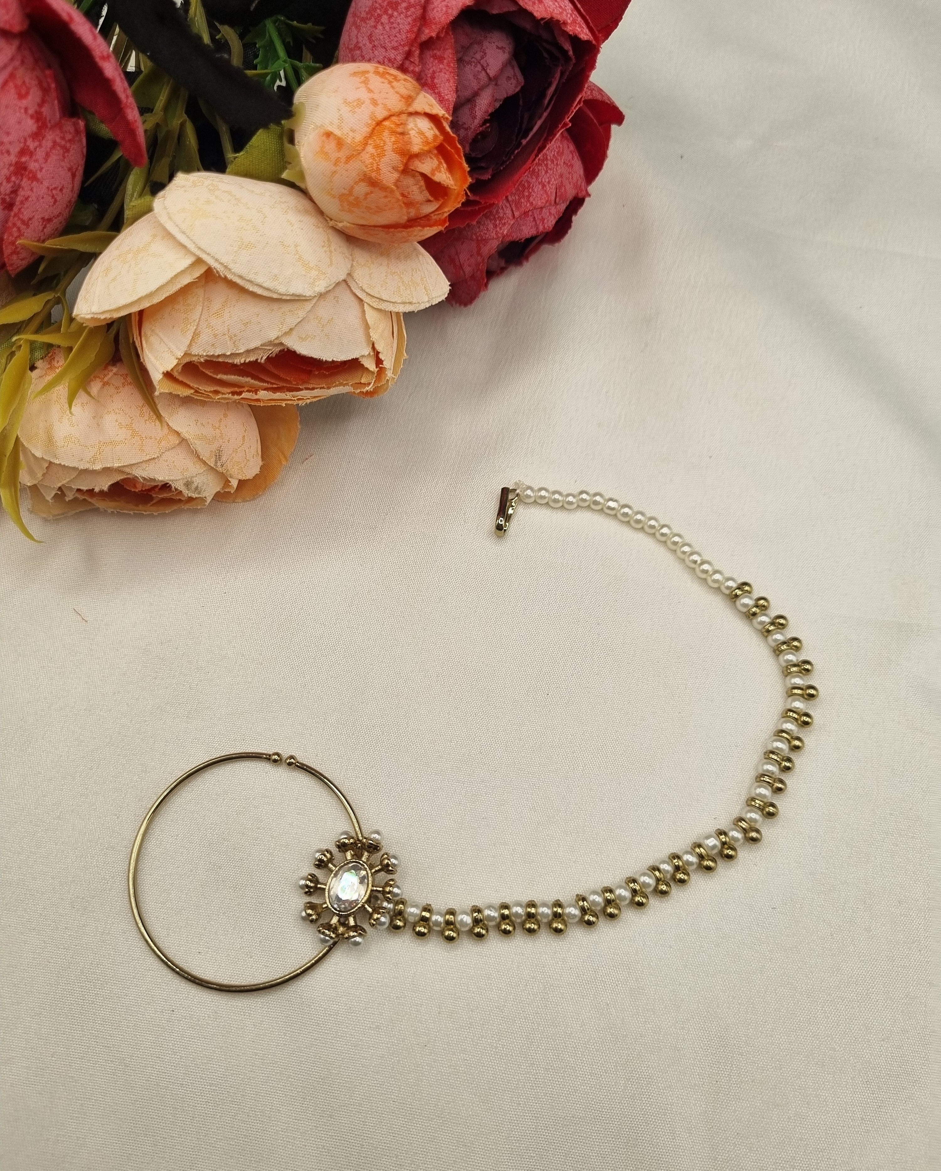 LAFZ  Heritage Oval Cabochon Nose Ring - KDNT8