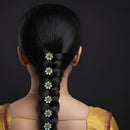 Locketto Lightweight Sky Blue Flower Pota Stone U Pin