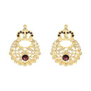 Etnico Gold Plated Traditional Design Stone Work Choker Necklace Jewellery Set With Earring & Maang Tikka For Women/Girls (M4171WWi)