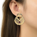 Etnico Gold Plated Traditional Design Stone Work Choker Necklace Jewellery Set With Earring & Maang Tikka For Women/Girls (M4171WWi)