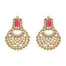 Etnico Gold Plated Traditional Design Stone Work Choker Necklace Jewellery Set With Earring & Maang Tikka For Women/Girls (M4172FLQ)