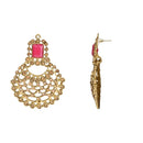 Etnico Gold Plated Traditional Design Stone Work Choker Necklace Jewellery Set With Earring & Maang Tikka For Women/Girls (M4172FLQ)