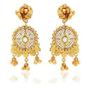 Etnico Gold Plated Antique Long Necklace Jewellery Set with Earrings for Women & Girls(MC096FL)