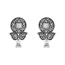 Etnico Ethnic Silver Oxidized Traditional Afghani Choker Necklace Jewellery Set for Women (MC135OX)