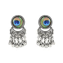 Etnico Oxidised Silver Plated Afghani Choker Necklace Jewellery Set for Women (MC144OX)