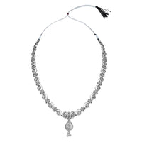 Etnico Ethnic Silver Oxidised Floral Design Ghungroo Long Necklace Jewellery With Jhumka Earrings Set For Women/Girls (MC171OX)