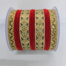 Shree Asha Bangles Gold Plated Velvet Bangles Set (Assorted Color)