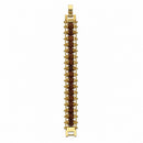 Etnico Gold Plated Rudraksha Bracelet for Men Women | Unisex Spiritual Link Kada | Rudraksha Beads Accessory for Balance, Harmony & Positive Energy | Meditation Yoga Wear | Gift for Men Women (MJB010FL)