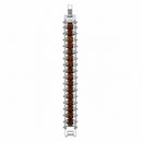 Etnico Silver Plated Rudraksha Bracelet for Men Women | Unisex Spiritual Link Kada | Rudraksha Beads Accessory for Balance, Harmony & Positive Energy | Meditation Yoga Wear | Gift for Men Women (MJB010S)