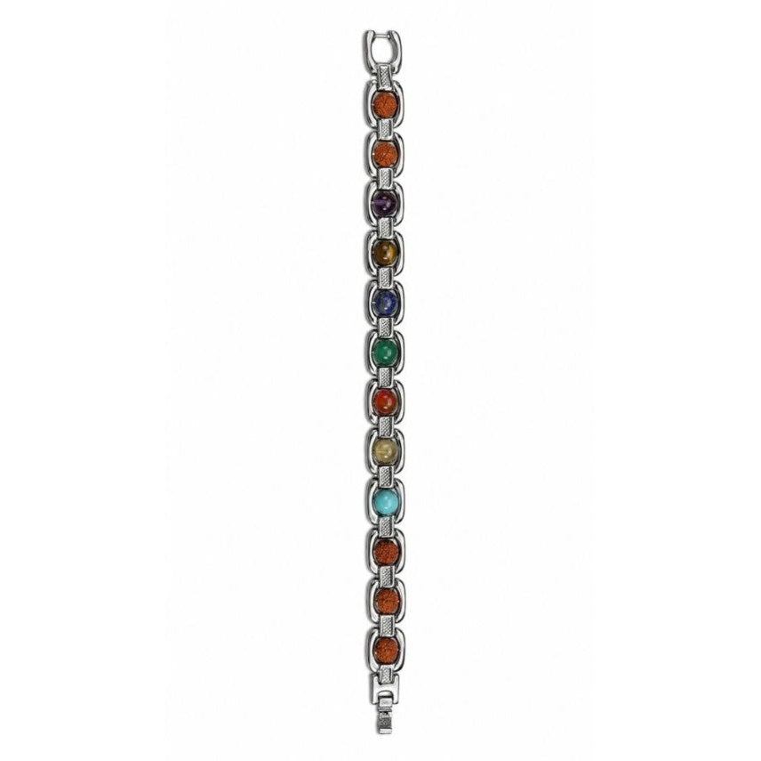 Etnico Rudraksha Chakra Balance Bracelet | Inspired by Mindfulness, Positivity & Inner Harmony | 7 Stone & Rudraksha Spiritual Bracelet for Men & Women