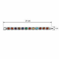 Etnico Rudraksha Chakra Balance Bracelet | Inspired by Mindfulness, Positivity & Inner Harmony | 7 Stone & Rudraksha Spiritual Bracelet for Men & Women