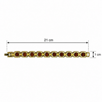 Etnico Gold Plated Rudraksha Bracelet for Men Women | Unisex Spiritual Link Kada | Traditional Beads Accessory for Grounding, Balance & Positive Energy | Meditation Yoga Wear | Gift for Men Women (MJB014ZFL)