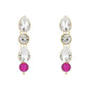 Etnico Gold Plated Traditional Pearl Necklace & Earrings Set For Women (ML140Wi)