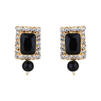 Etnico Gold Plated Pearl Choker Necklace & Earrings Set For Women (ML237BB)