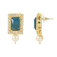 Etnico Gold Plated Pearl Choker Necklace & Earrings Set For Women (ML237RMG)