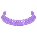 Etnico Gold Plated Multistrand Pearl Choker Necklace For Women (ML251Pu)