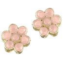 Etnico Gold Plated Multistrand Pearl Choker Necklace & Stud Earrings Set For women (ML286Pe)