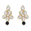 Etnico Gold Plated Traditional Kundan & Pearl Studded Necklace Jewellery Set For Women (ML311B)