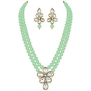 Etnico Gold Plated Traditional Kundan & Pearl Studded Necklace Jewellery Set For Women (ML311Min)