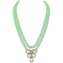 Etnico Gold Plated Traditional Kundan & Pearl Studded Necklace Jewellery Set For Women (ML311Min)