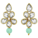 Etnico Gold Plated Traditional Kundan & Pearl Studded Necklace Jewellery Set For Women (ML311Min)