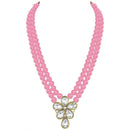 Etnico Gold Plated Traditional Kundan & Pearl Studded Necklace Jewellery Set For Women (ML311Pi)