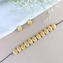 Etnico Glamorous Fashionable Eye-Catching Yellow Beaded Choker and Earrings Set For Women/Girls (ML318Y)