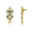 Etnico Gold Plated Traditional Pearl Kundan Studded Meenakari Choker Necklace With Earring Set For Women/Girls (ML319G)