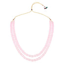 Etnico Stylish Multi Layer Pearl Necklace Jewellery Set with Earrings for Women and Girls (ML328Pi)