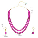 Etnico Stylish Multi Layer Pearl Necklace Jewellery Set with Earrings for Women and Girls (ML328Wi)
