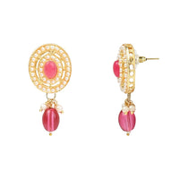 Etnico Traditional Handcrafted Pearl Necklace Jewellery Set With Earrings & Maang Tikka Set For Women And Girls (ML329Pi)