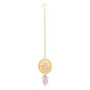 Etnico Traditional Handcrafted Pearl Necklace Jewellery Set With Earring & Maang Tikka For Women And Girls (ML329Pu)