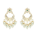 Etnico Gold Plated Pearl Polki Kundan Choker Necklace Set for Women/Girls